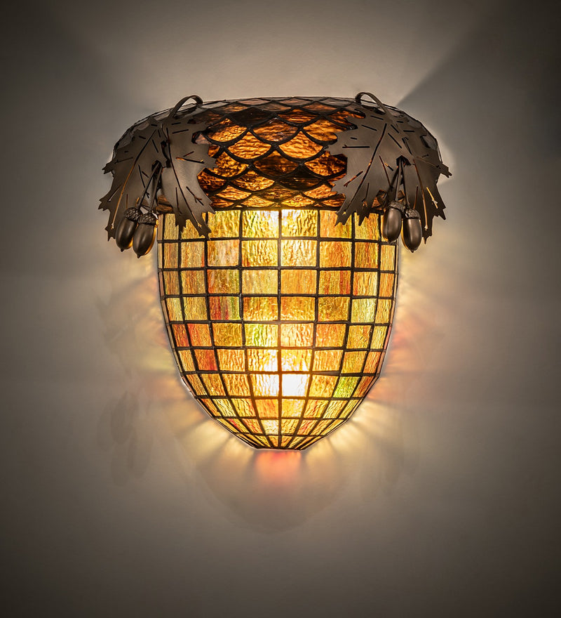 Meyda Tiffany 246867 Two Light Wall Sconce, Antique Copper