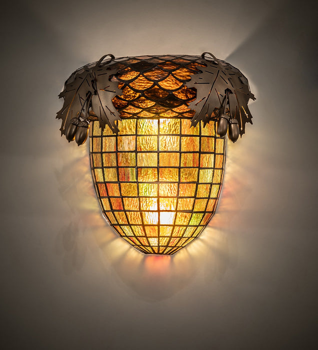 Meyda Tiffany 246867 Two Light Wall Sconce, Antique Copper