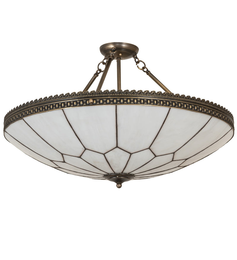 Meyda Tiffany 268622 Six Light Semi-Flushmount, Hi-Lited Craftsman Brown