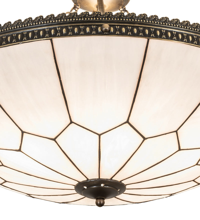 Meyda Tiffany 268622 Six Light Semi-Flushmount, Hi-Lited Craftsman Brown