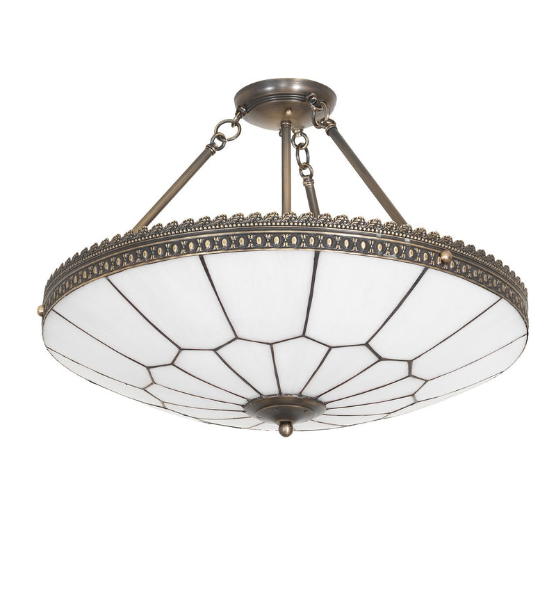 Meyda Tiffany 270111 LED Semi-Flushmount, Highlighted Craftsman Brown