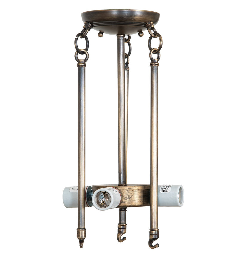 Meyda Tiffany 270111 LED Semi-Flushmount, Highlighted Craftsman Brown