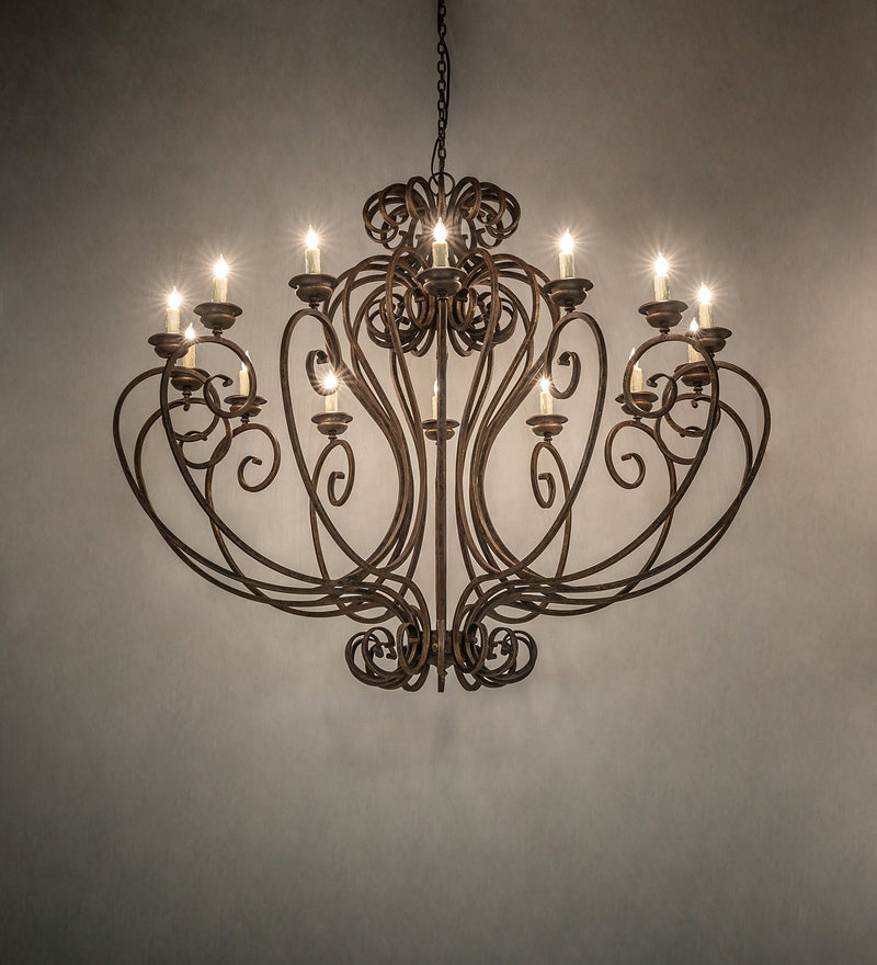Meyda Tiffany 270773 14 Light Chandelier, Antiquity