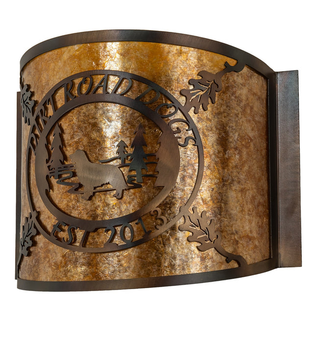 Meyda Tiffany 271583 One Light Wall Sconce, Dark Burinished Antique Copper