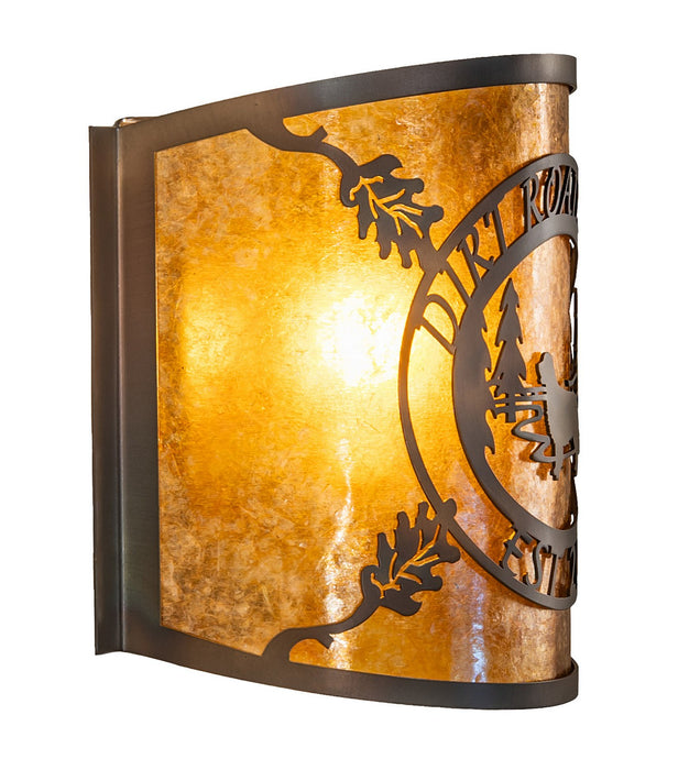 Meyda Tiffany 271583 One Light Wall Sconce, Dark Burinished Antique Copper