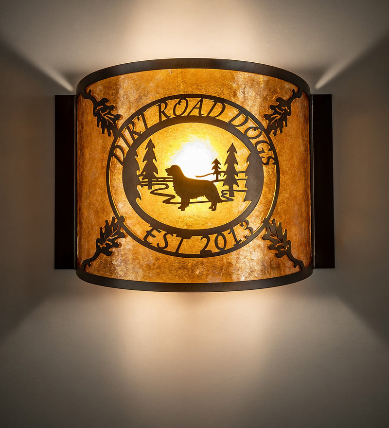 Meyda Tiffany 271583 One Light Wall Sconce, Dark Burinished Antique Copper
