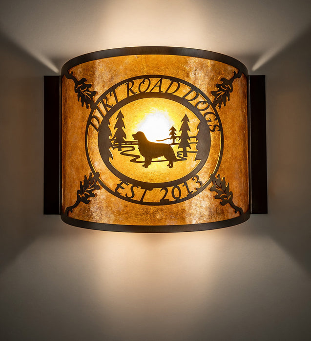 Meyda Tiffany 271583 One Light Wall Sconce, Dark Burinished Antique Copper