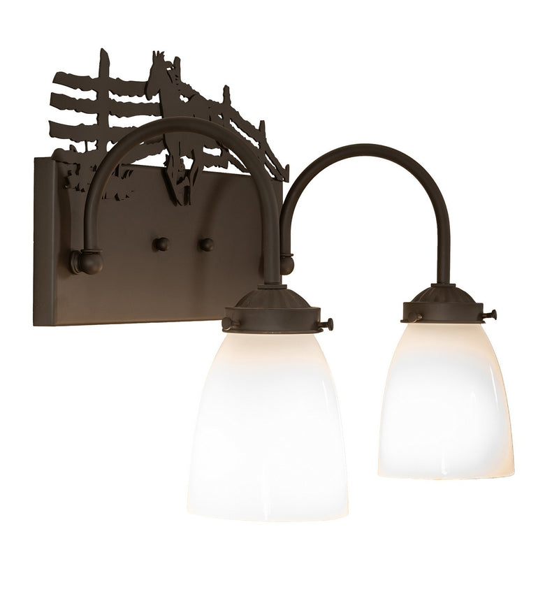 Meyda Tiffany 271604 Two Light Vanity, Oil Rubbed Bronze