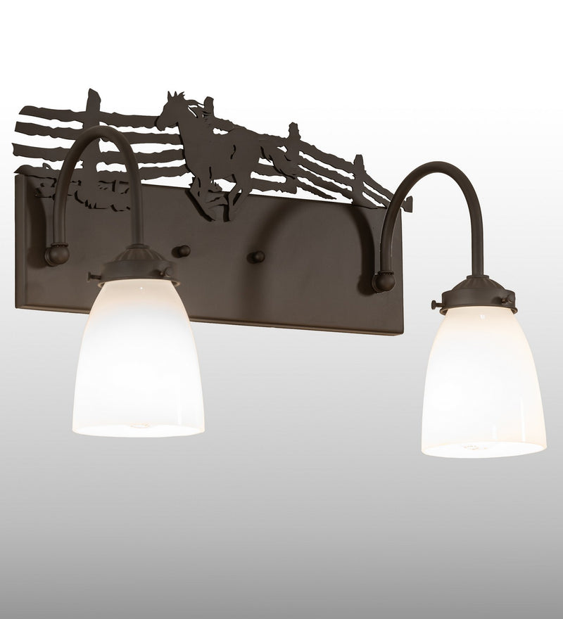 Meyda Tiffany 271604 Two Light Vanity, Oil Rubbed Bronze