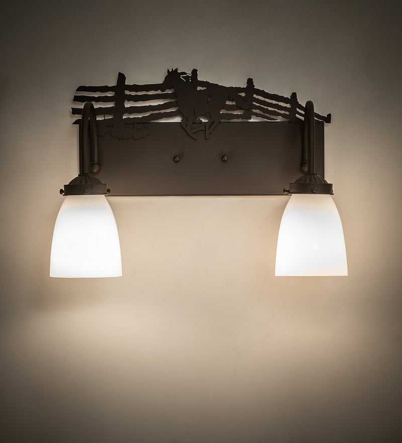 Meyda Tiffany 271604 Two Light Vanity, Oil Rubbed Bronze