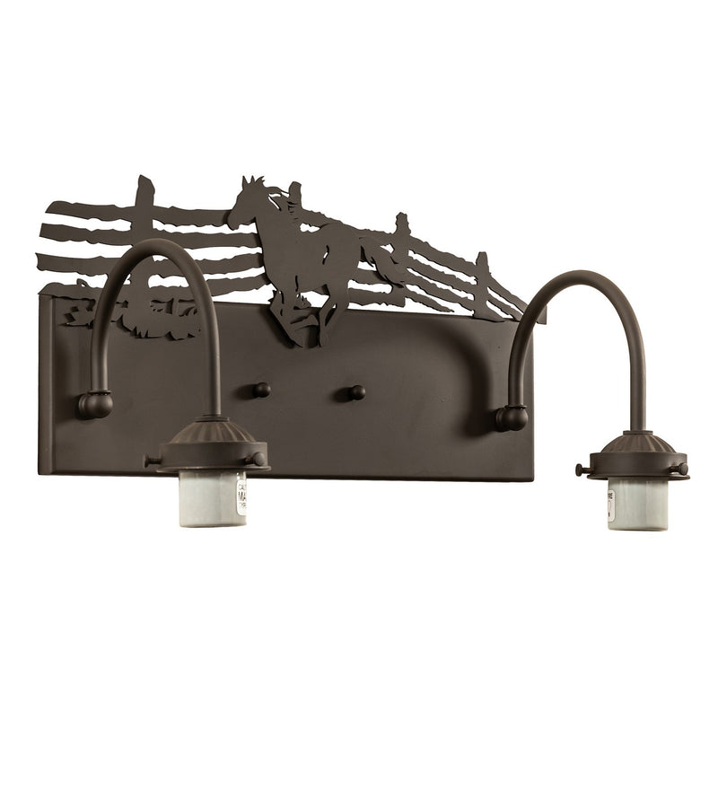Meyda Tiffany 271604 Two Light Vanity, Oil Rubbed Bronze