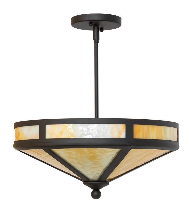 Meyda Tiffany 271606 Two Light Semi-Flushmount, Oil Rubbed Bronze