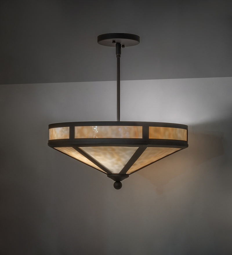 Meyda Tiffany 271606 Two Light Semi-Flushmount, Oil Rubbed Bronze