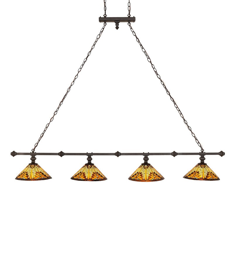 Meyda Tiffany 271620 Four Light Island Pendant, Oil Rubbed Bronze