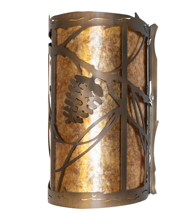 Meyda Tiffany 272092 Two Light Wall Sconce, Antique Copper