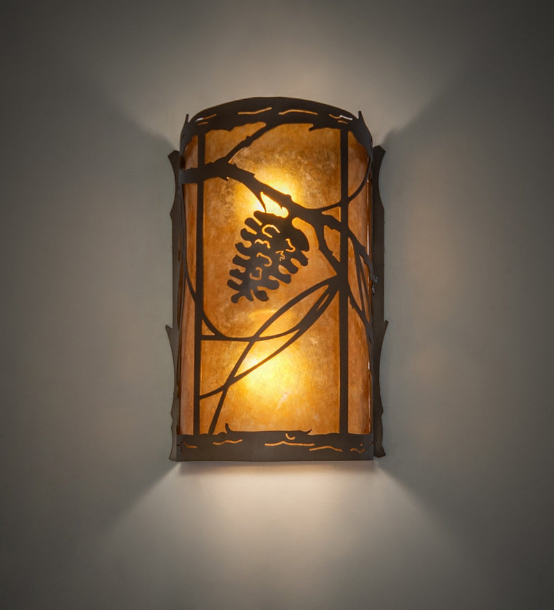 Meyda Tiffany 272092 Two Light Wall Sconce, Antique Copper