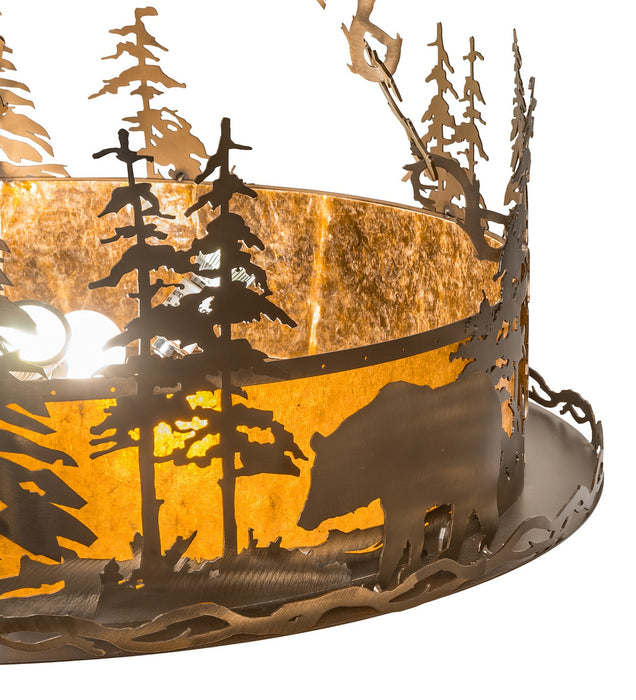 Meyda Tiffany 272093 Eight Light Pendant, Antique Copper