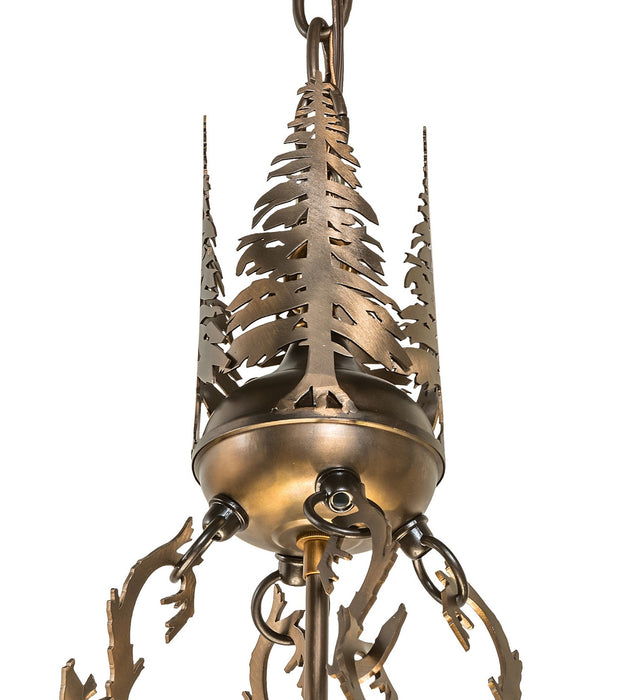 Meyda Tiffany 272093 Eight Light Pendant, Antique Copper