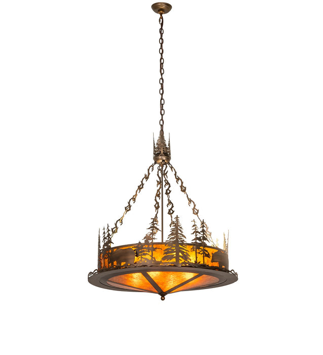 Meyda Tiffany 272093 Eight Light Pendant, Antique Copper
