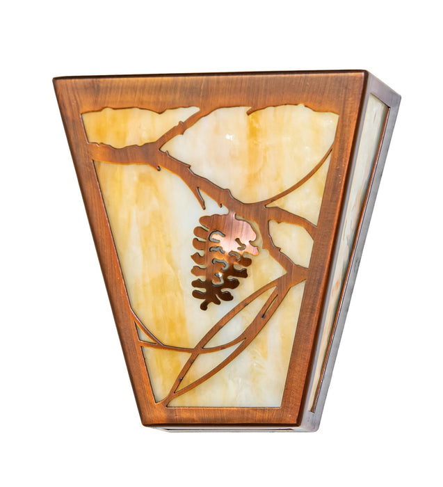 Meyda Tiffany 272495 Three Light Wall Sconce, Vintage Copper