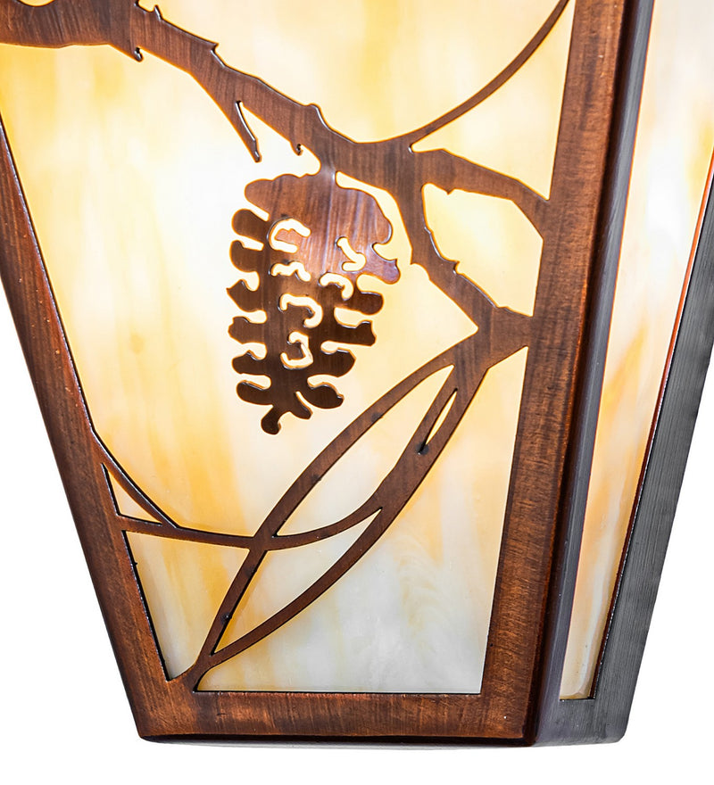 Meyda Tiffany 272495 Three Light Wall Sconce, Vintage Copper