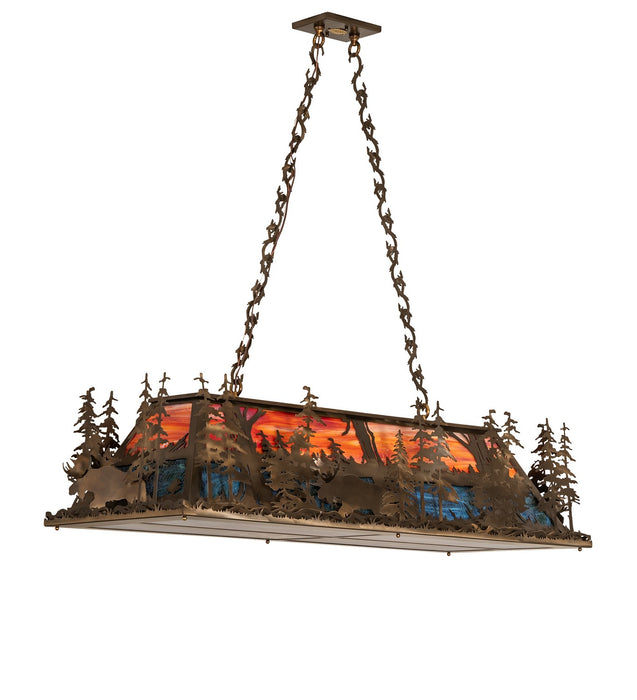 Meyda Tiffany 274075 Six Light Pendant, Antique Copper