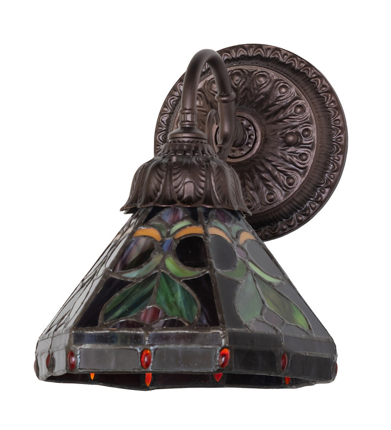 Meyda Tiffany 274146 One Light Wall Sconce, Mahogany Bronze