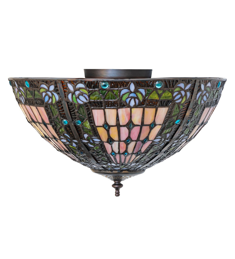 Meyda Tiffany 274336 Three Light Flushmount, Earth