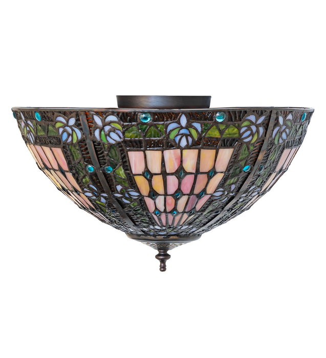 Meyda Tiffany 274336 Three Light Flushmount, Earth