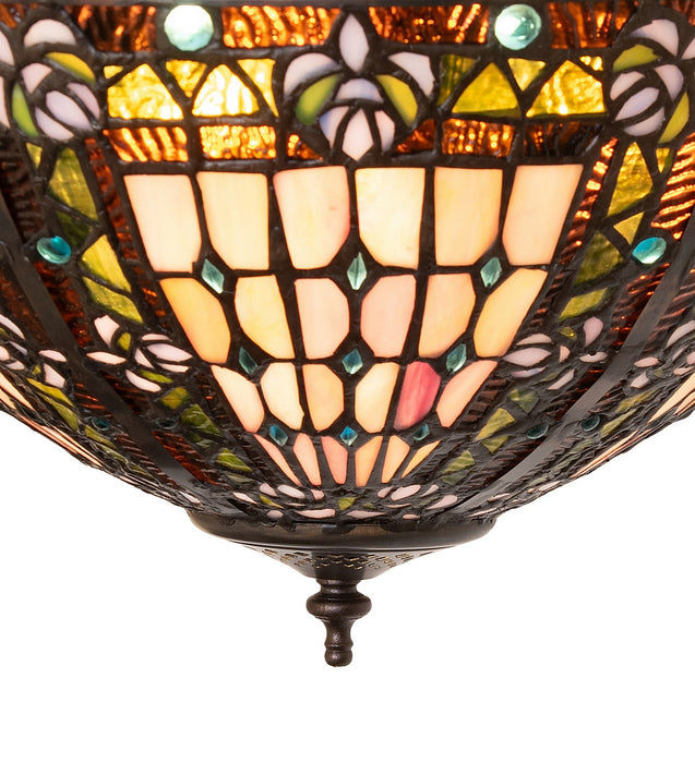 Meyda Tiffany 274336 Three Light Flushmount, Earth