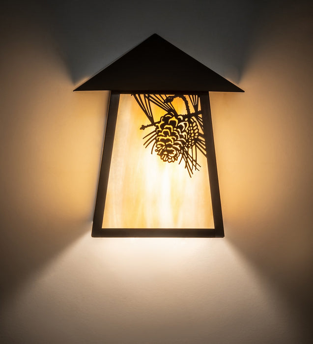 Meyda Tiffany 29533 One Light Wall Sconce, Craftsman Brown