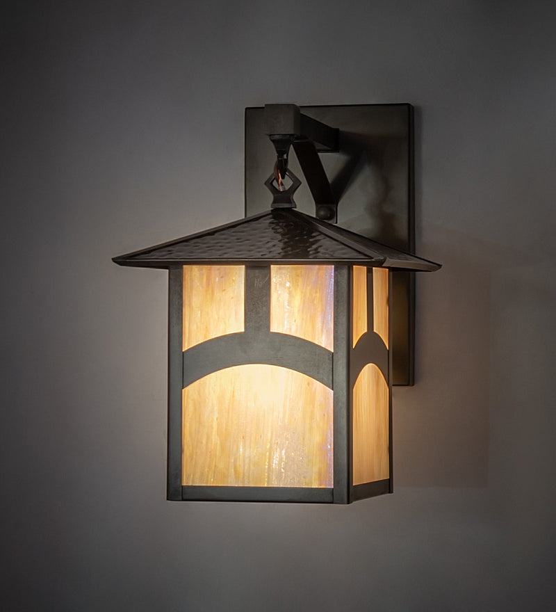 Meyda Tiffany 54987 One Light Wall Sconce, Craftsman Brown