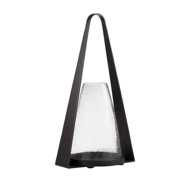 Arteriors ACI04 Hurricanes, Set of 2, Clear/Blackened Iron