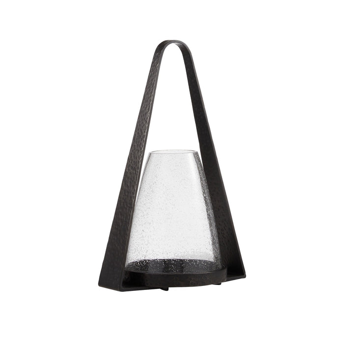 Arteriors ACI04 Hurricanes, Set of 2, Clear/Blackened Iron