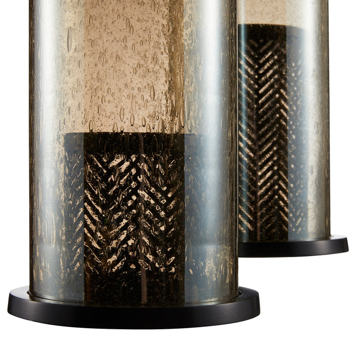 Arteriors ACI05 Hurricanes, Set of 2, Smoke Luster/Bronze/Bronze