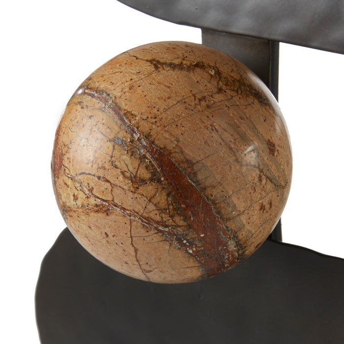 Arteriors AFI05 Log Holder, Blackened Iron/Sienna