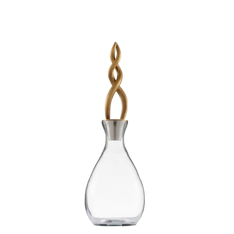 Arteriors ARI12 Decanters, Set of 2, Smoke/Vintage Brass