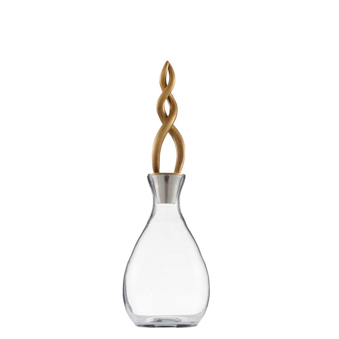 Arteriors ARI12 Decanters, Set of 2, Smoke/Vintage Brass