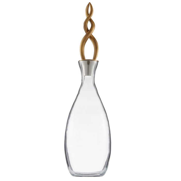 Arteriors ARI12 Decanters, Set of 2, Smoke/Vintage Brass