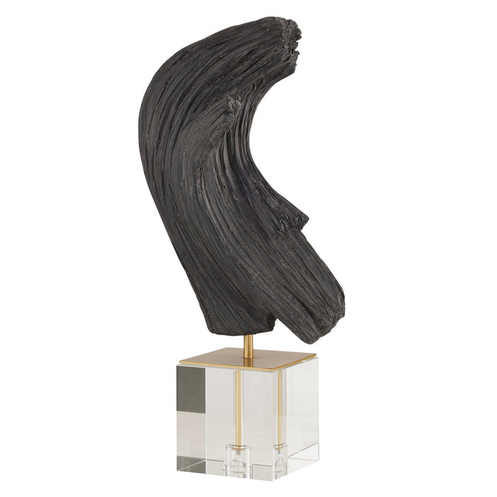 Arteriors ASC20 Sculpture, Ebony/Antique Brass/Clear
