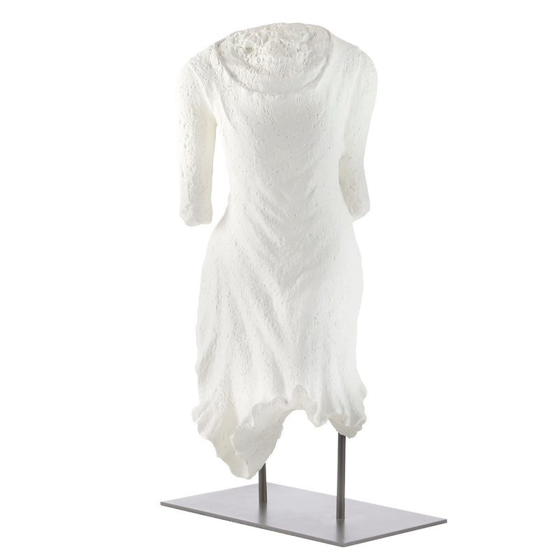 Arteriors ASC21 Sculpture, Matte White Plaster/English Bronze