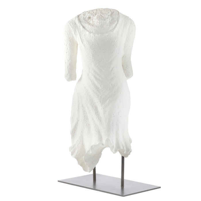Arteriors ASC21 Sculpture, Matte White Plaster/English Bronze