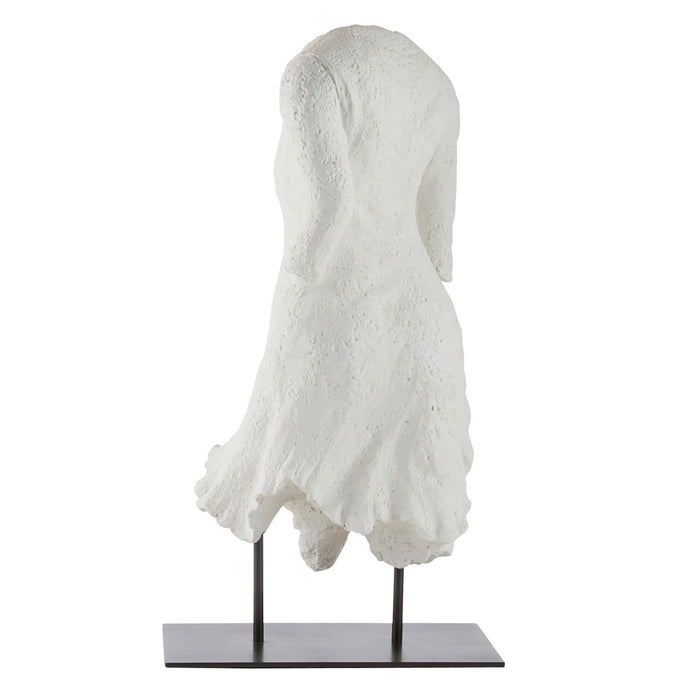 Arteriors ASC21 Sculpture, Matte White Plaster/English Bronze