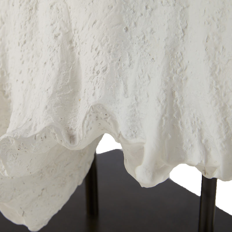 Arteriors ASC21 Sculpture, Matte White Plaster/English Bronze