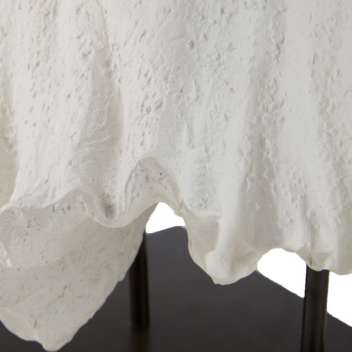 Arteriors ASC21 Sculpture, Matte White Plaster/English Bronze
