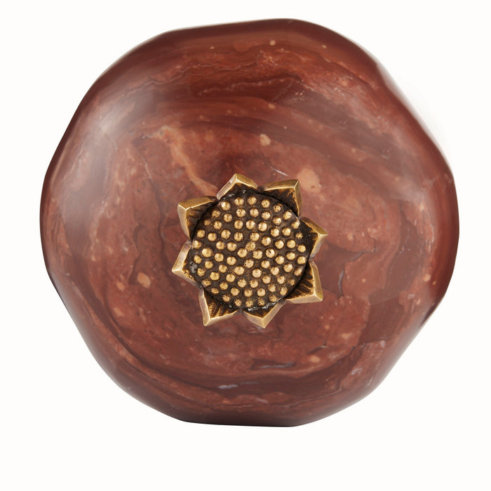 Arteriors ASI04 Sculpture, Carmine/Vintage Brass