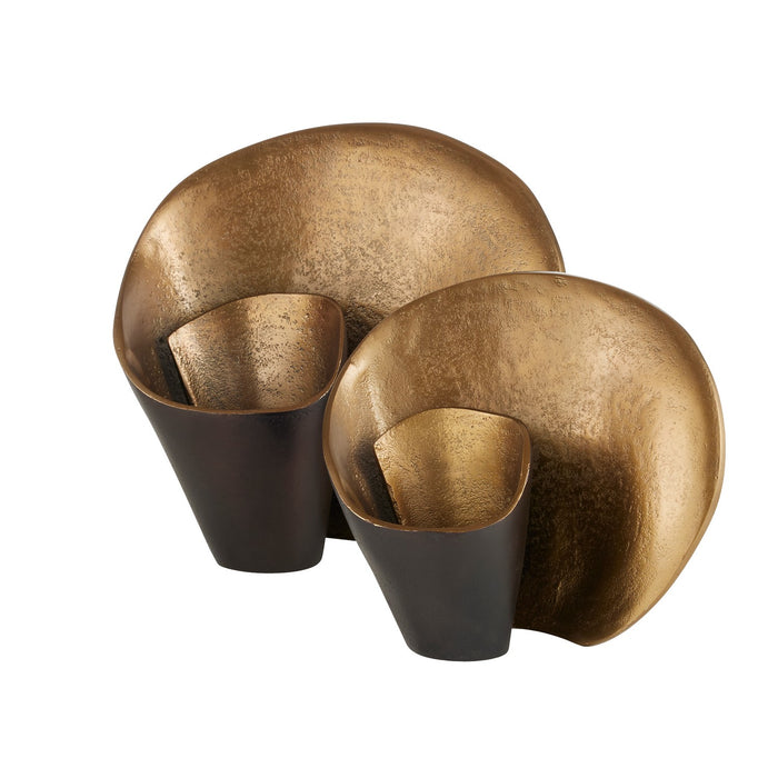 Arteriors ASI06 Sculptures, Set of 2, Antique Brass/Bronze