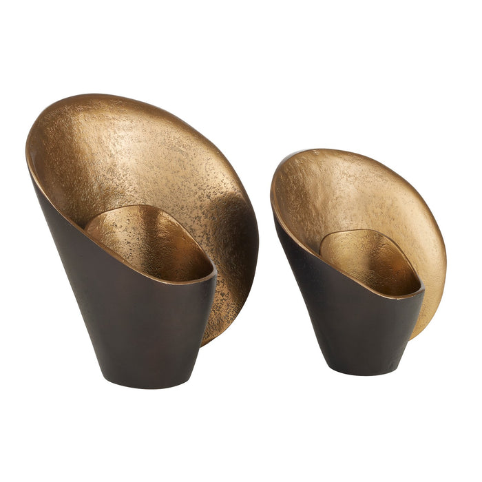 Arteriors ASI06 Sculptures, Set of 2, Antique Brass/Bronze