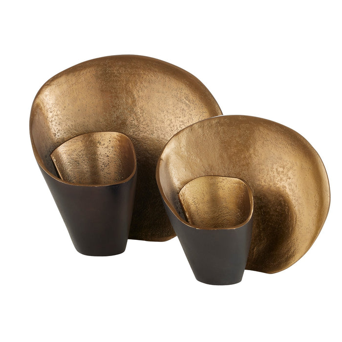Arteriors ASI06 Sculptures, Set of 2, Antique Brass/Bronze