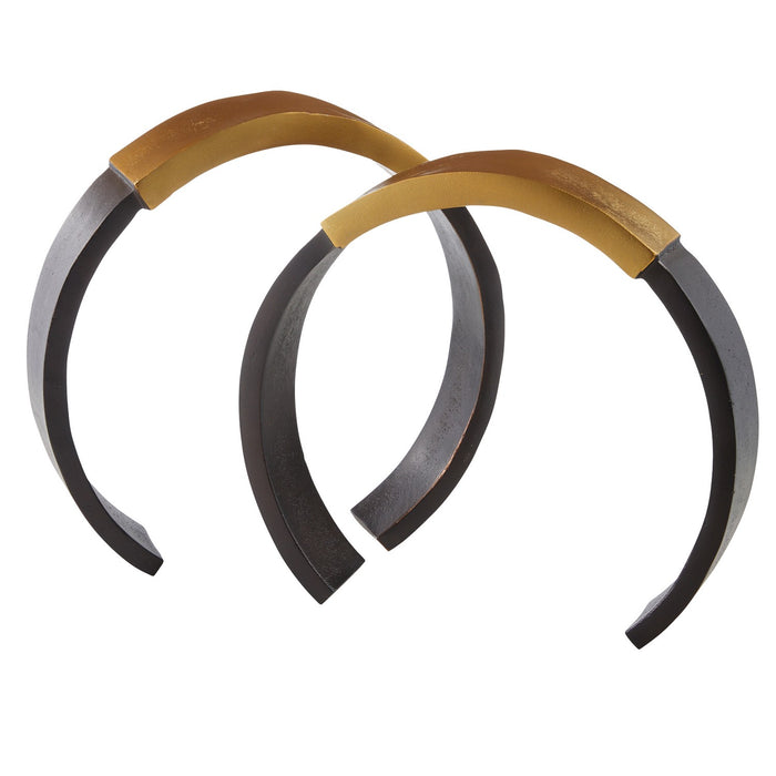 Arteriors ASI07 Sculptures, Set of 2, Antique Brass/Bronze